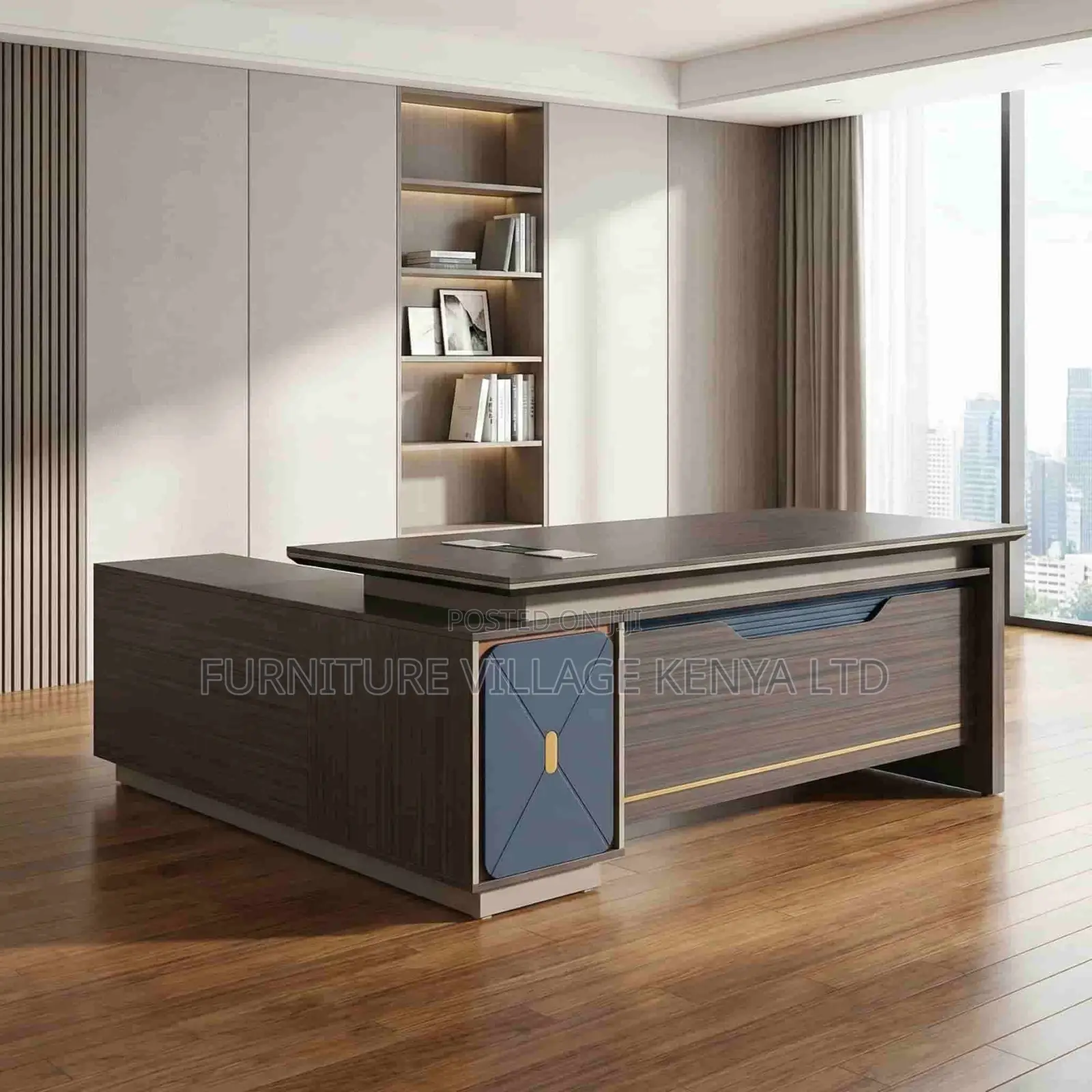 Office Desk; 160cm Executive Office Desk With Drawers