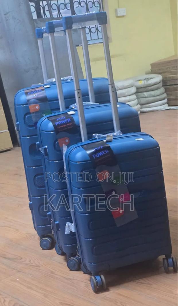 Blue Unbreakable 3-Piece Hardshell Suitcase Set - main view