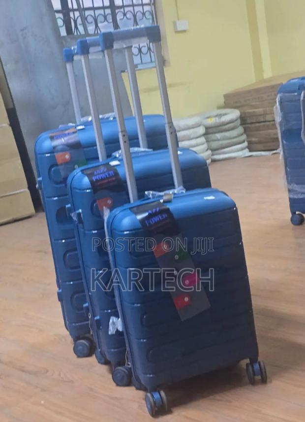 Blue Unbreakable 3-Piece Hardshell Suitcase Set - thumbnail 3