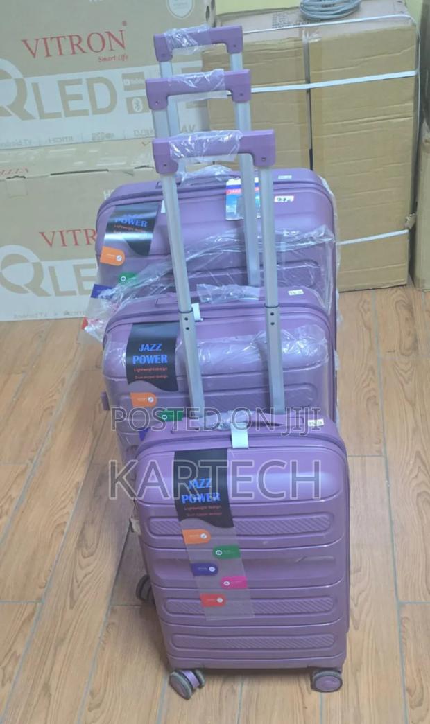 3 in 1 Durable Abs Suitcase Set – Large, Medium Cabin Size - main view