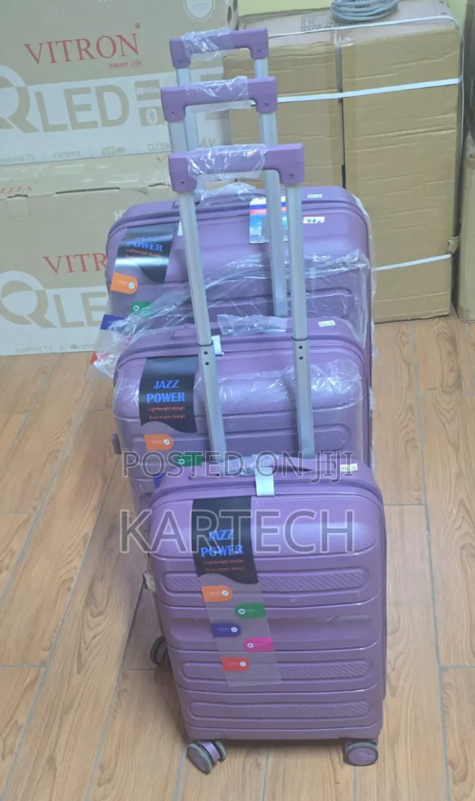 3 in 1 Durable Abs Suitcase Set – Large, Medium Cabin Size