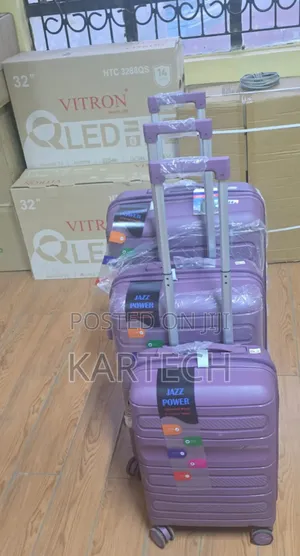 3 in 1 Durable Abs Suitcase Set – Large, Medium Cabin Size