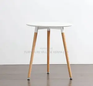 Dining Table; Round Wooden Outdoor Dining Table