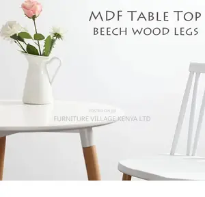 Dining Table; Round Wooden Outdoor Dining Table