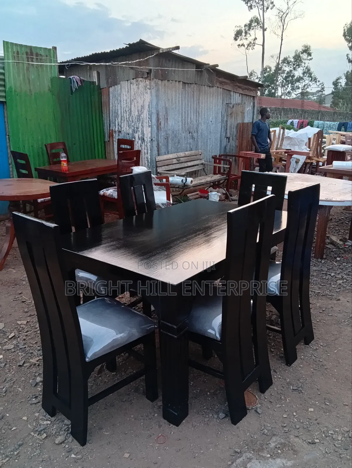 Clean Black Dining Tables 6 Seater