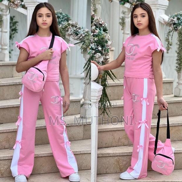 Girls 3 Piece Pink Channel Set - main view