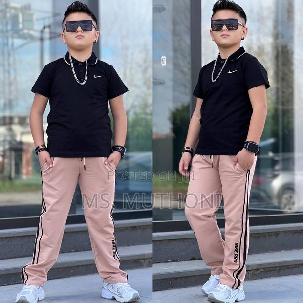 Boys Black Beige Polo 2 Pc* - main view