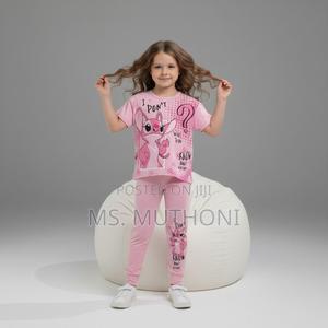 *Girls 2 Pc Pink Stitch Set 4-5 - thumbnail 2