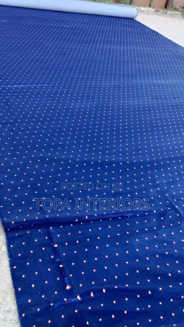 Executive Navy Blue 4m Wide Wall to Wall Carpets for Offices