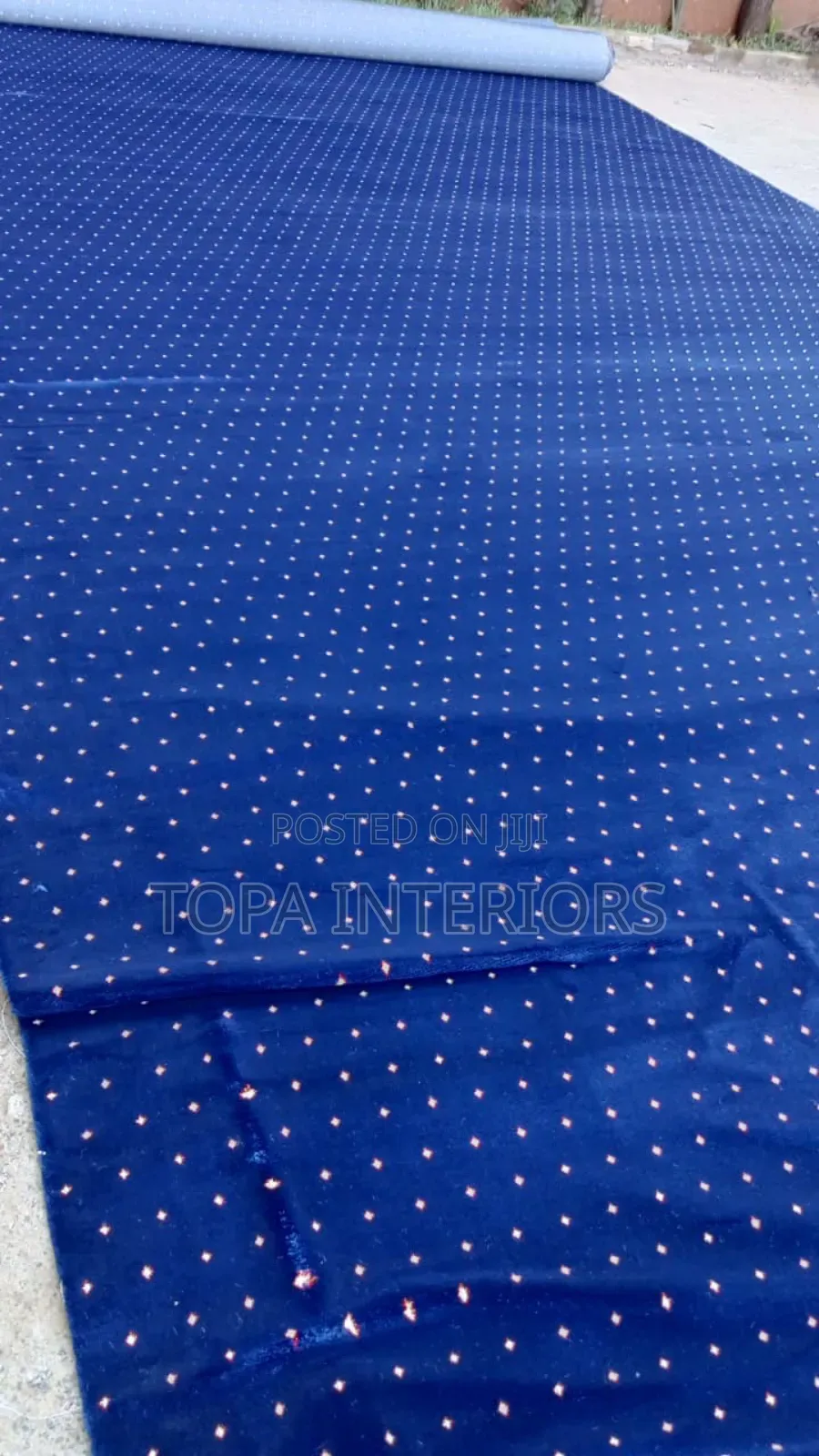 Executive Navy Blue 4m Wide Wall to Wall Carpets for Offices
