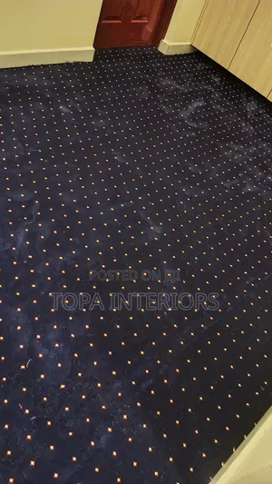 Dark Blue Thick High Density Executive Wall to Wall Floor Carpets