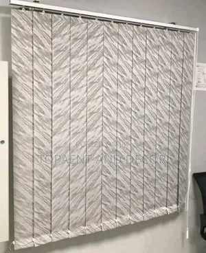 Modern Workspace Vertical Window Blinds