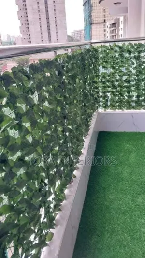 Dark Green Balcony Wind Breaker Artificial Ivy Privacy Fence