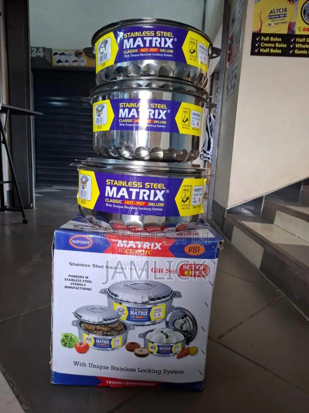 Matrix 3pcs Stainless Steel Hot Pot - Pt - main view