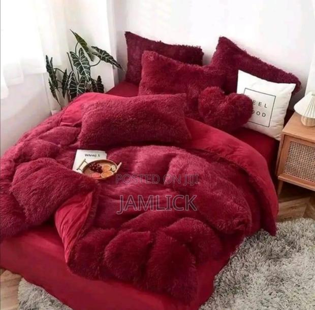 6pc Luxury Designs Velvet Plush Fluffy Duvet Set - Cl - thumbnail 4