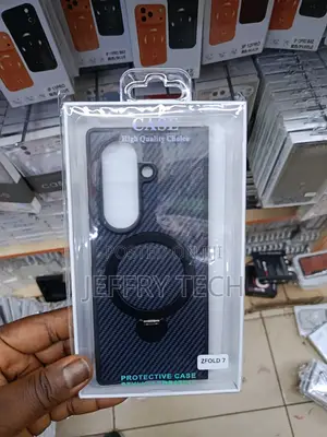 Carbon Fiber Case for Samsung Galaxy Z Fold 6 Matte Magnetic Hard Covr