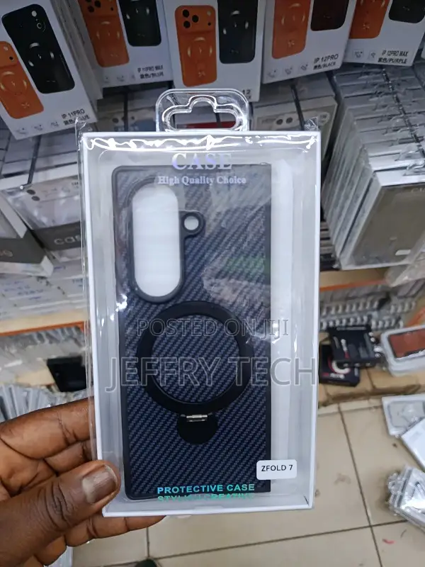 Carbon Fiber Case for Samsung Galaxy Z Fold 6 Matte Magnetic Hard Covr