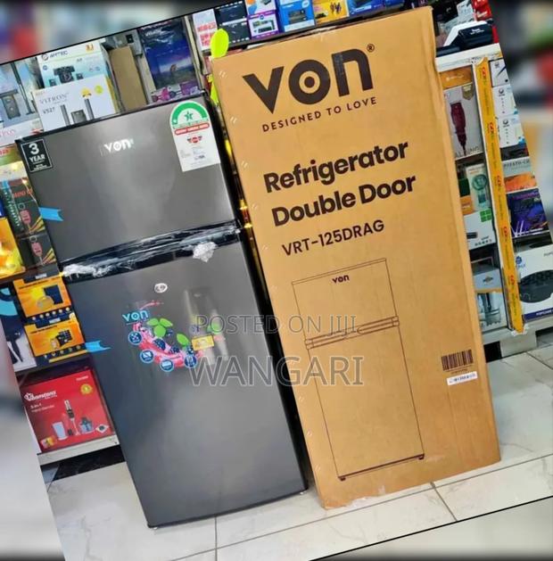 Von Double Door Fridge, 3years Warrant 125l