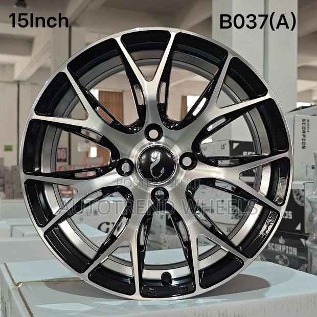 15"Inch Alloy Rims for Nissan Note Black and Grey Colour