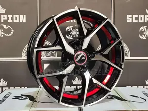 15" Inch Alloy Rims Nissan Note With Red Stripe