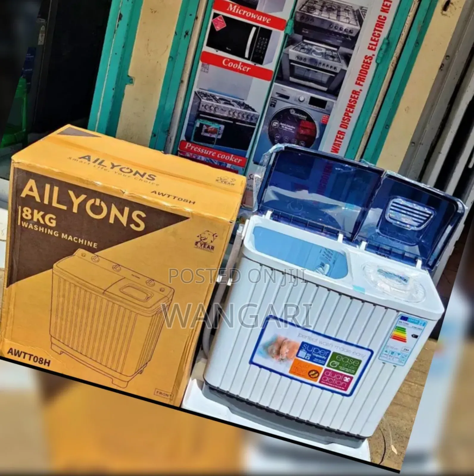 Twin Tab 8kgs Washing Machine, Ailyons