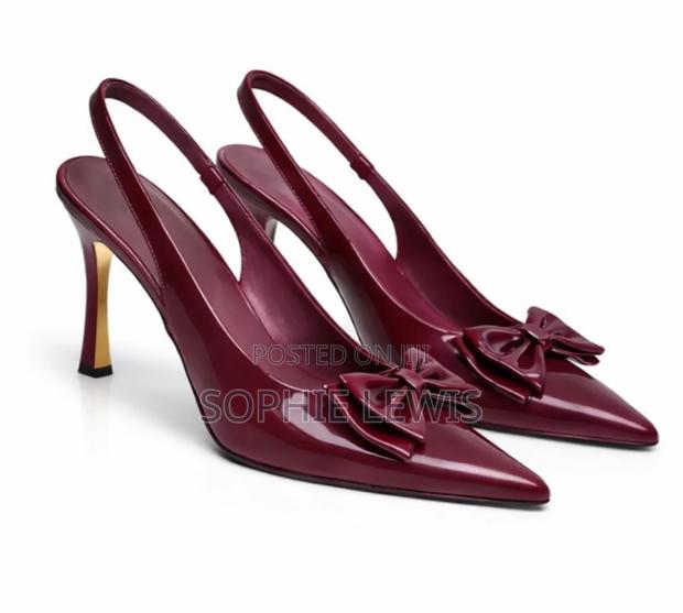 Burgundy Kitten Heels - main view