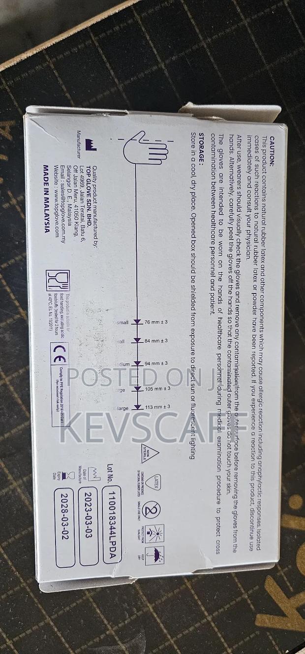 Disposable Latex Examination Gloves Powdered 100pcs - thumbnail 3