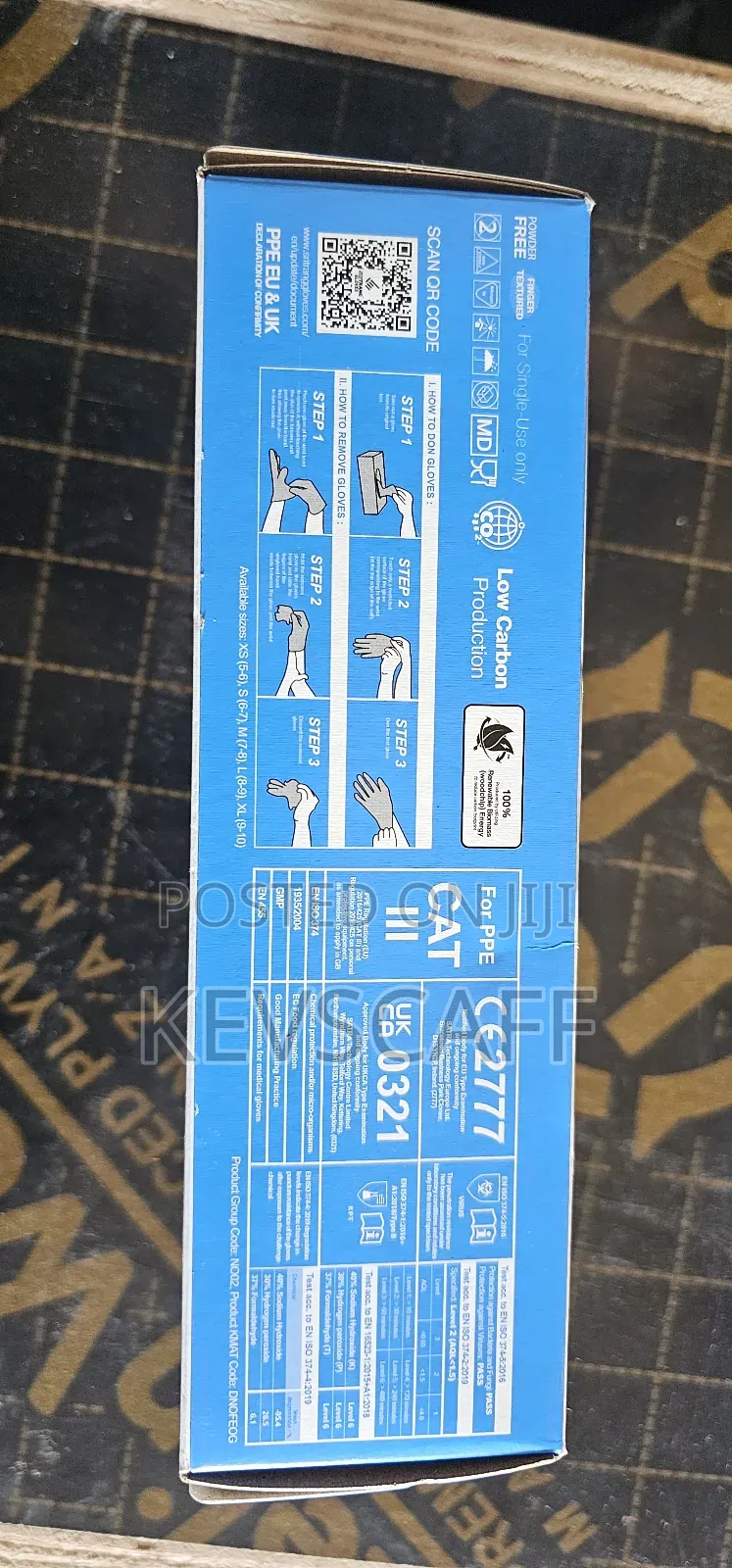 Ocean Blue Nitrile Gloves Powder-Free 100pcs