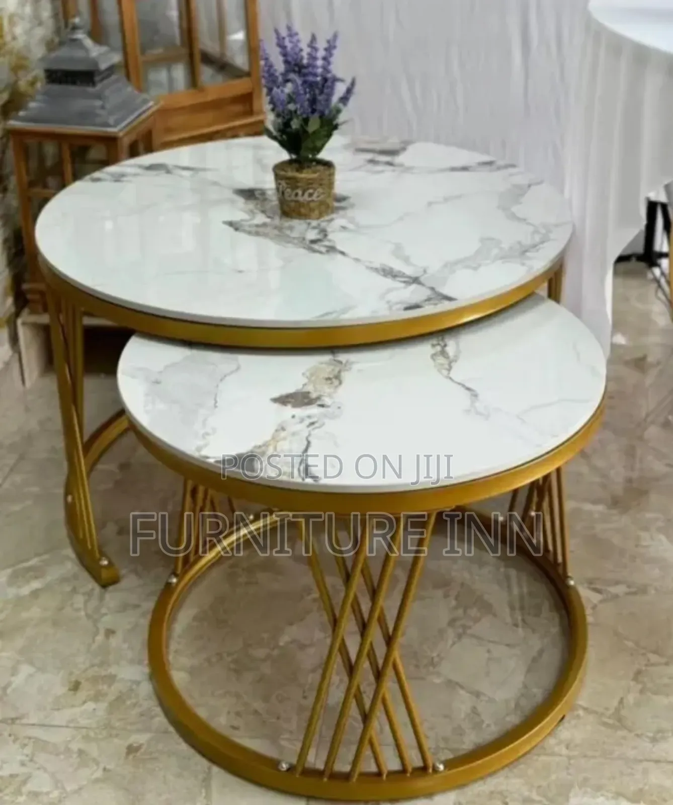Coffee Table: 2 in 1 Brand New Marble Coffee Table.