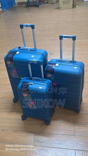 3 in 1 Rolling Rubber Suitcase - main view