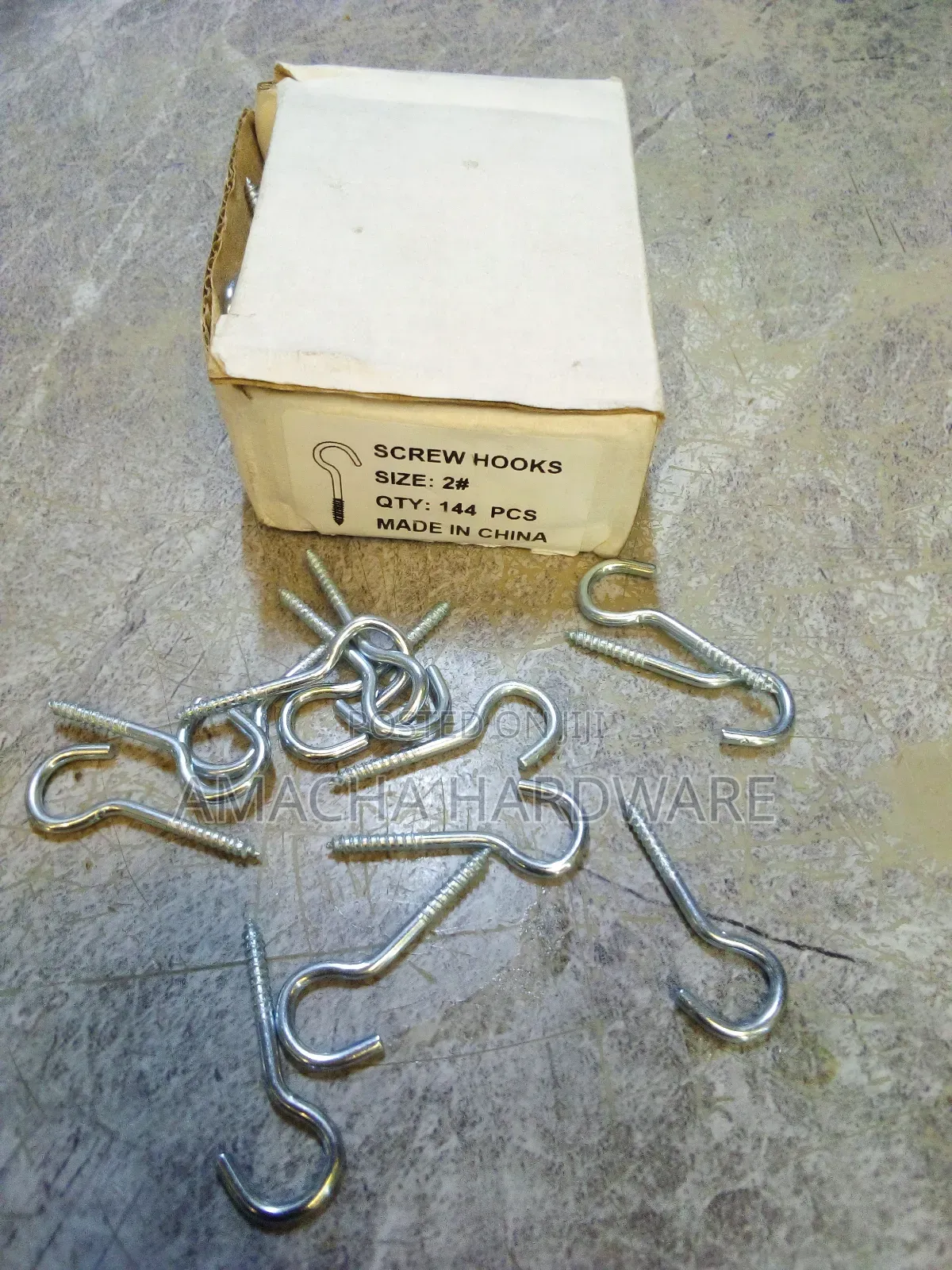 Versatile Screw Hooks 2# (144 Pieces)