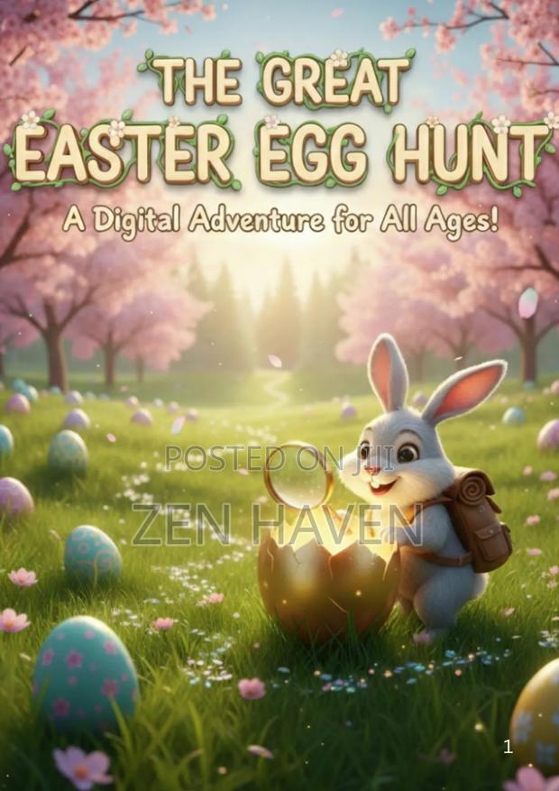 Instant Hyperlinked Digital Easter Scavenger Hunt for Kids - main view