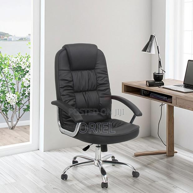 Black Pu Leather Executive Office Chair - thumbnail 3