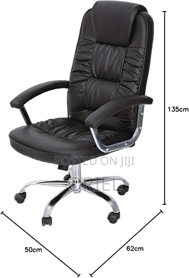 Black Pu Leather Executive Office Chair - thumbnail 8