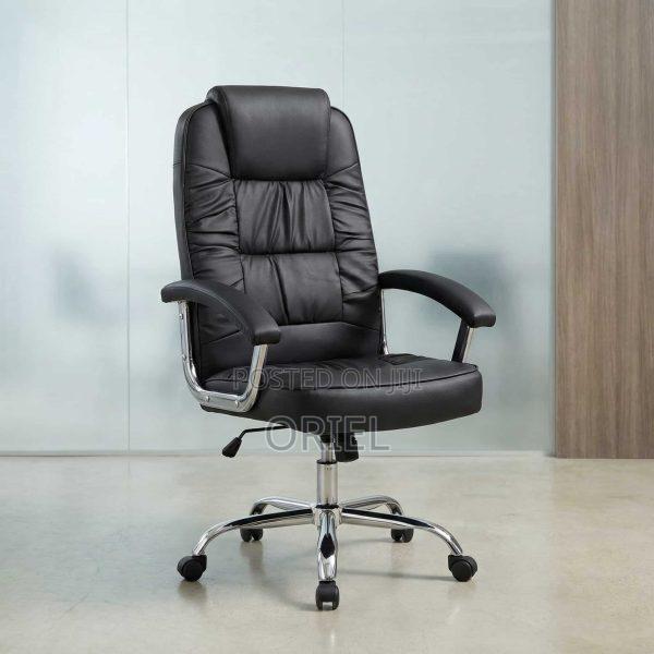 Black Pu Leather Executive Office Chair - thumbnail 9