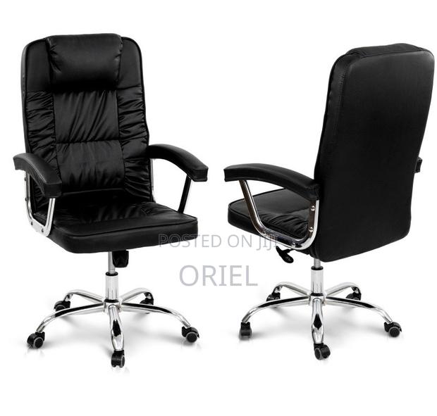 Black Pu Leather Executive Office Chair - thumbnail 16