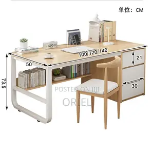 Office Desk : Modern Staff Desktop Desk With Drawers