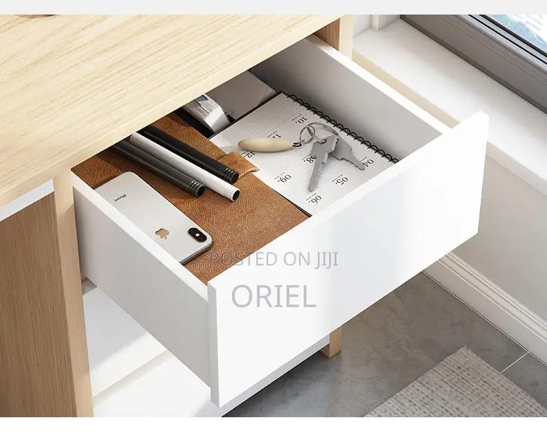 Office Desk : Modern Staff Desktop Desk With Drawers