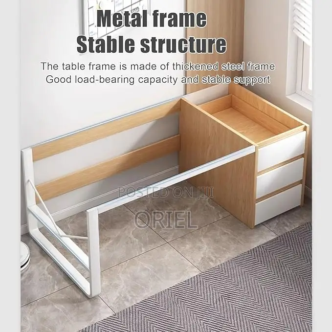Office Desk : Modern Staff Desktop Desk With Drawers