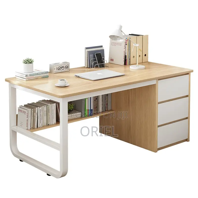 Office Desk : Modern Staff Desktop Desk With Drawers