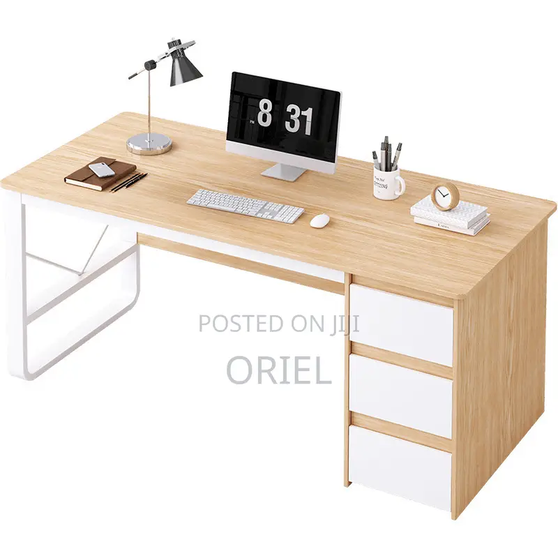 Office Desk : Modern Staff Desktop Desk With Drawers