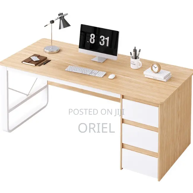 Office Desk : Modern Staff Desktop Desk With Drawers