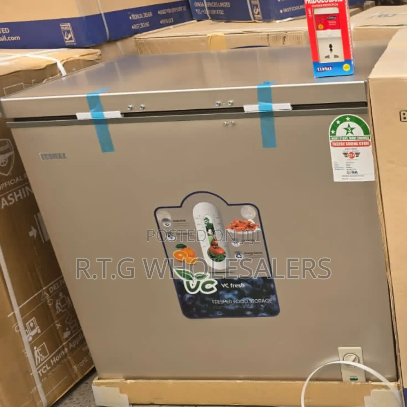 Ecomax 169 L Chest Freezer – Low Noise, Adjustable Thermostat
