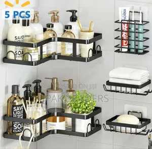 *Multipurpose 5pcs Set Triangular Shower Caddy Shelf/ Wall Organizer