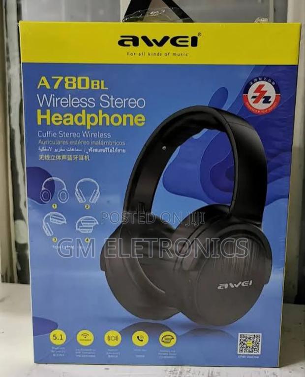 A780bl Foldable Portable Stereo Wireless/ Wired Headset. - thumbnail 2