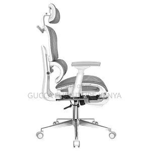 White Grey Orthopedic High-back Office Chair