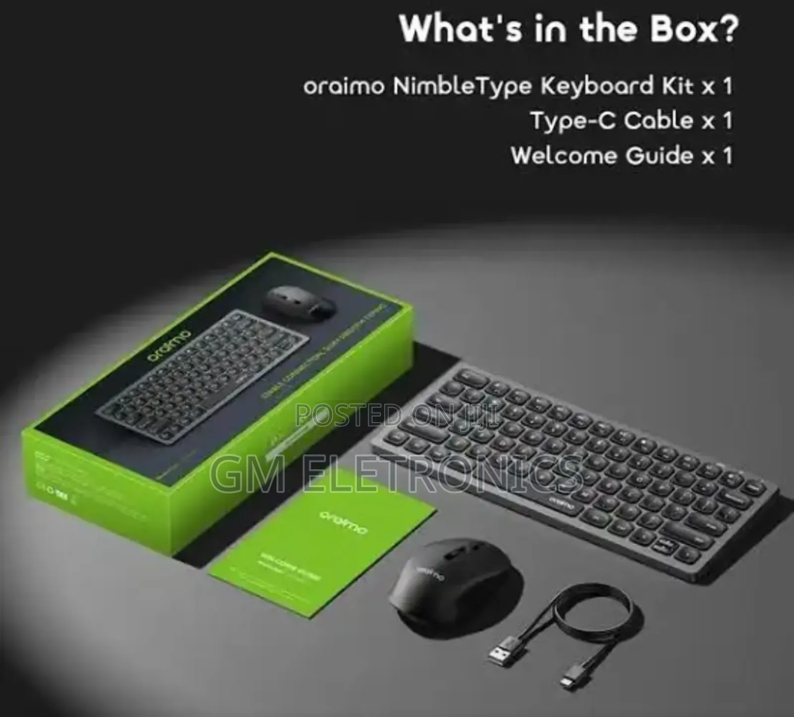 Oraimo Nimble Type of-Kk500n Rechargeable Wireless Keyboard-Mouse Kit
