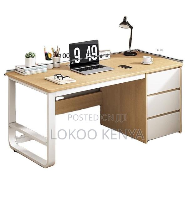Office Desk; Wooden-Metal Executive Student Computer Office Desk - thumbnail 2