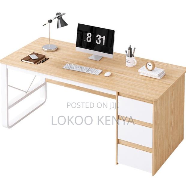 Office Desk; Wooden-Metal Executive Student Computer Office Desk - thumbnail 3
