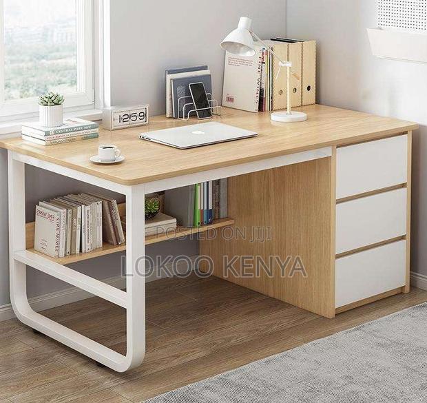 Office Desk; Wooden-Metal Executive Student Computer Office Desk - thumbnail 7